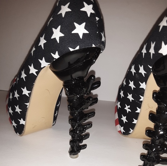 💀Spine💀 heel peep-toe platforms - Picture 5 of 8